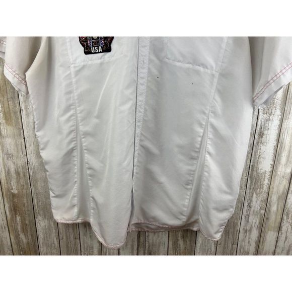 Harley-Davidson "The great American Hawg" Men's White Button up 2XL - Picture 3 of 9